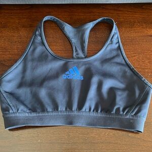 Women’s Adidas Techfit Blue Racerback Sports Bra with Logo. Size L.